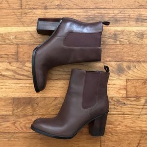 [Cole Haan] Brown Heeled Ankle Boot Booties